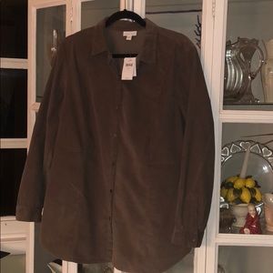 JJill Taupe Cord Shirt